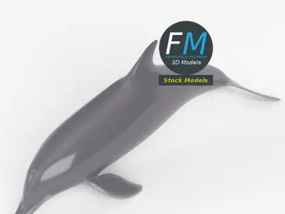 Stylized dolphin 3D model