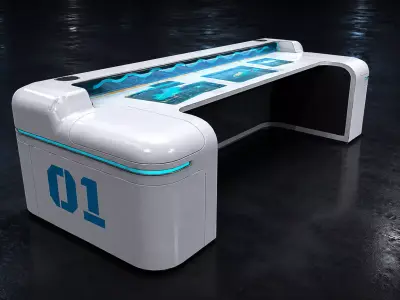 lumen hologram desk Free low-poly 3D model