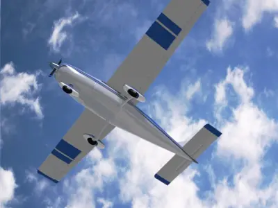 Cessna Cardinal propeller airplane 3D model