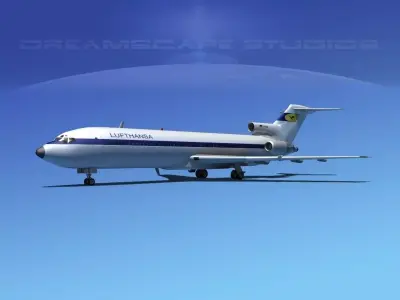 Boeing 727-200 Lufthansa 1 3D model