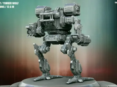 High-Poly Mechwarrior at - t 3D model