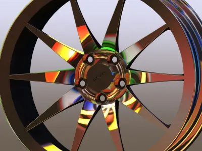 Rim chrome wheel Free 3D model