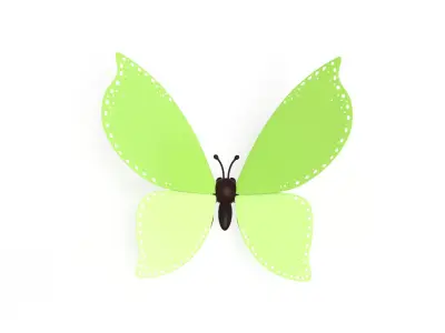 Butterfly Wing Flapping 01 Animated for Game Low-poly 3D model