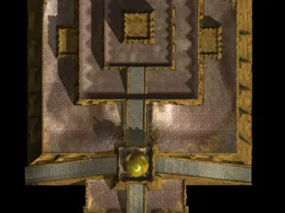 Ziggurat golden pyramid 3D model