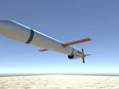 Low Poly Missile Pack Low-poly 3D model