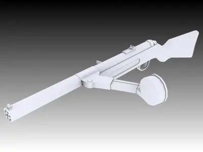 MP18 SMG Low-poly 3D model