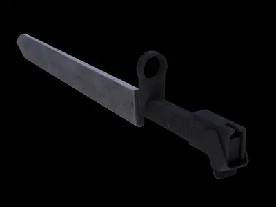 German improvised Ersatz Bayonet Free low-poly 3D model