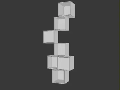 Wall-mounted cabinet combination Free 3D model