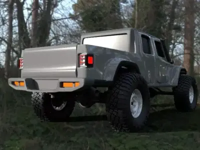 Off-Road Jeep Gladiator Low-poly 3D model