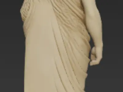 Stylized Roman Senator Statue Free 3D model