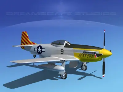 P-51D Mustang Ivanhoe 3D model