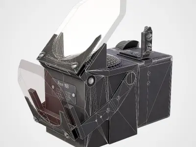 Revi 16B  WWII German optical sight  Low-poly 3D model