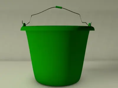 Bucket Plastic Low-poly 3D model