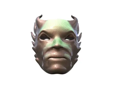 Snow white liquid mask 4 designs 3D model