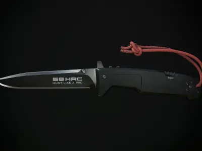 hunting knife Low-poly 3D model