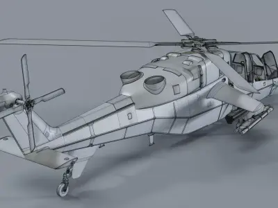 Indian Attack Helicopter LCH Prachand Indian Army Version 3D model
