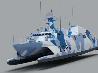 Type 022  Fast Attack Missile Craft 3D model