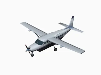 Cessna 208 Caravan Low-poly Low-poly 3D model