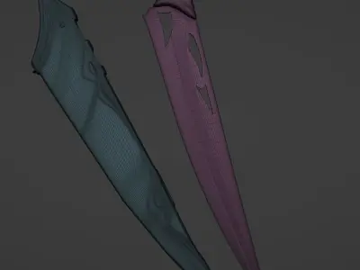 Carved Dagger 3D model
