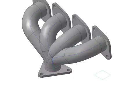 collector exhaust manifold Free 3D model