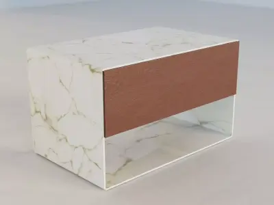 bedside minimalist marble Free low-poly 3D model