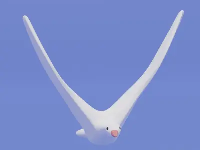 Cartoon Wild Goose 3D model