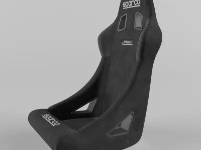Racing Seat Sparco sprint L Black 3D model