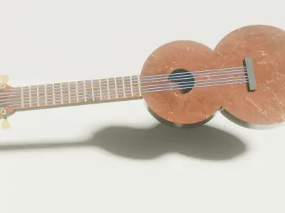 Guitar low-poly Low-poly 3D model