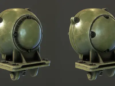 Tank Searchlight L-2G Low-poly 3D model