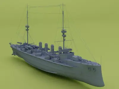 HMS Minotaur Class - cruiser 3D model