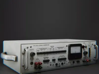 Military Radio Station Low-poly 3D model