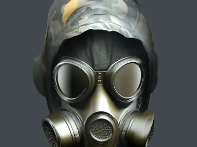 Helmet 3d model military combat Military Low-poly Low-poly 3D model