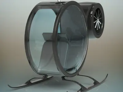 Futuristic Helicopter 3D model