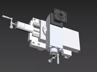 Xy fine tuning handle adjusts the module 3D model
