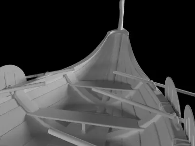 Viking boat Drakkar 3D model