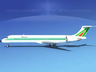 McDonnell Douglas MD-87 Alitalia 3D model
