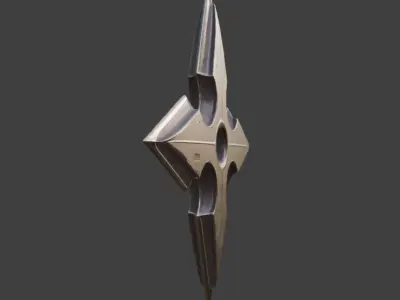 Shuriken Low Poly Stylized Ninja Weapon Low-poly 3D model