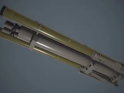 9K38 Igla Rocket Launcher Low-poly 3D model