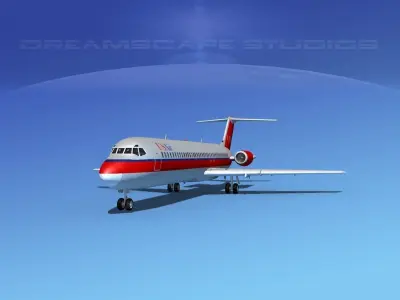 Douglas DC-9-40 US Air 3D model