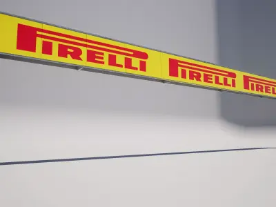 Racetrack Advertising Billboard 3D model