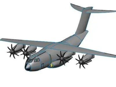 Airbus A400M Atlas airplane 3D model