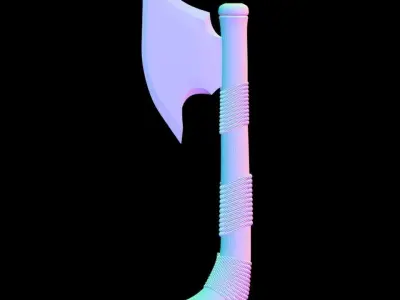 3D Game axe model 3D model