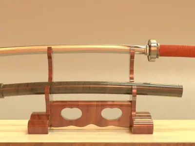 laos Katana Game asset Low-poly 3D model