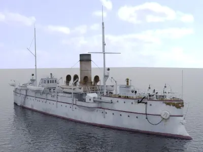 boat Brave Low-poly 3D model