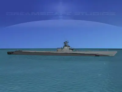 Gato Class Submarine SS244 USS Cavalla 3D model