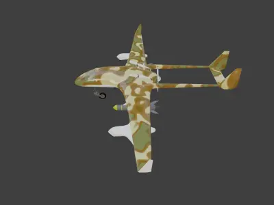 UAV Burevestnik Low-poly 3D model