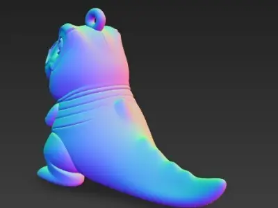 Cute TRex Dinosaur 3D Printable Keychain Model 3D print model