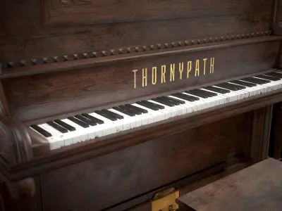 Old Piano Free low-poly 3D model