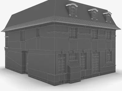 Cottage House 06  Low-poly 3D model