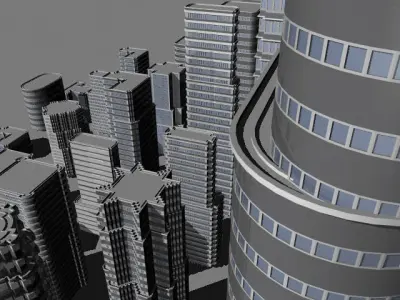 Skyscraper Cityscape 3D model